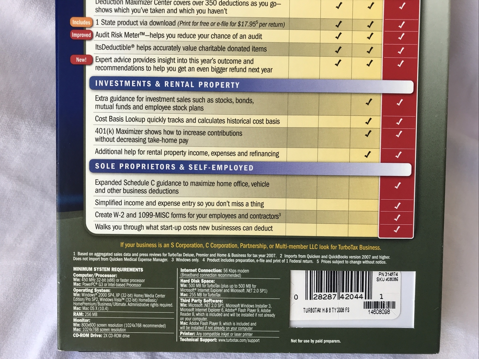 Turbotax 2008 Home & Business