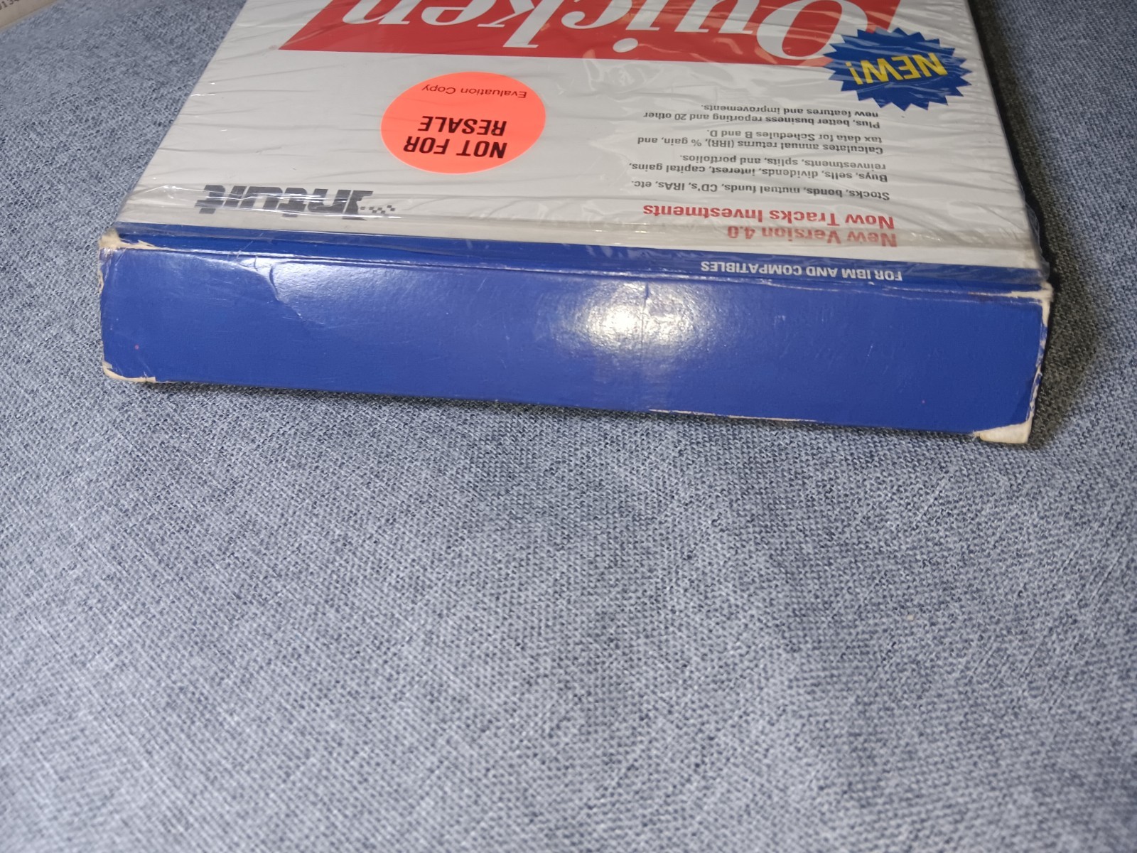 Intuit Quicken 4.0 IBM PC XT Evaluación Edition Software w/ 5 1/4″ Floppy Discs