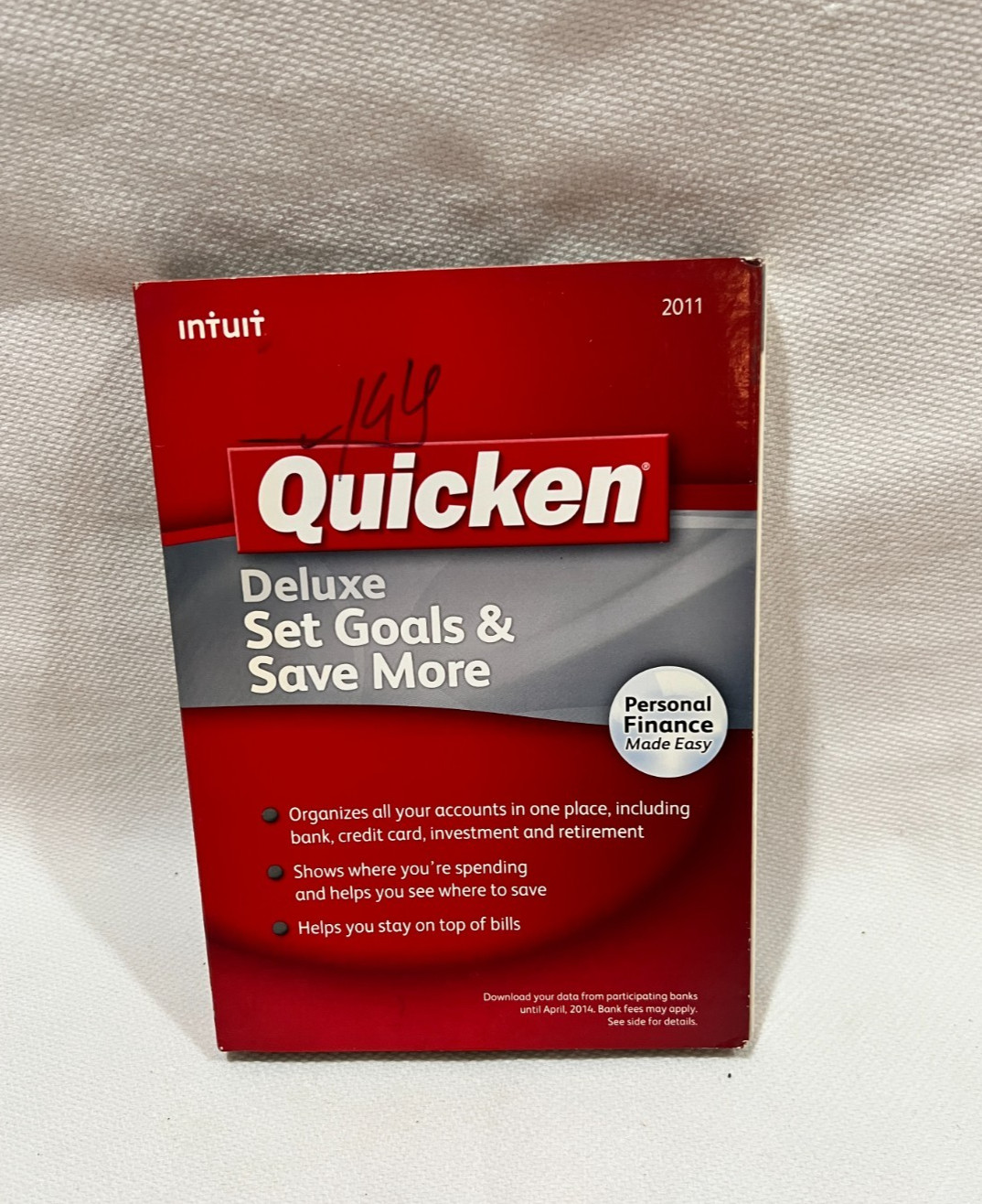 Intuit Quicken Deluxe 2011 for Windows XP SP2/Vista/7 NOT FOR Win 10/11