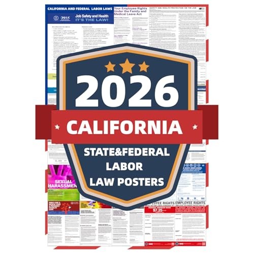 2026 California State and Federal Labor Laws Poster – English Version – OSHA