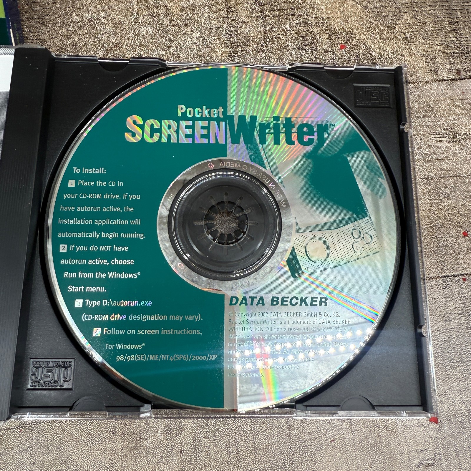 Date Becker Pocket Screenwriter Disc Only For Portable PC