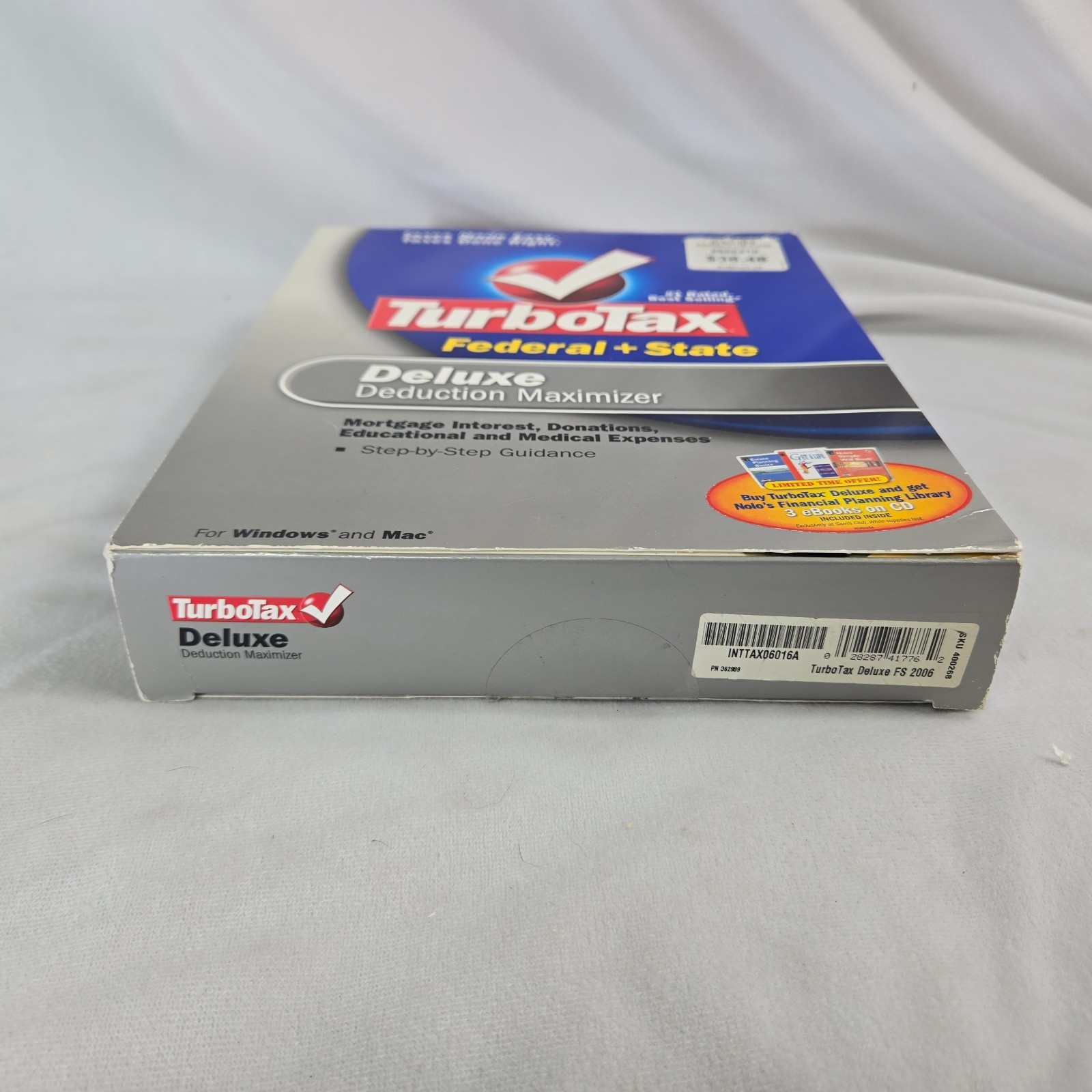 TurboTax Software Lot of 3 TurboTax Basic for 2003 and Deluxe for 2006 and 2007