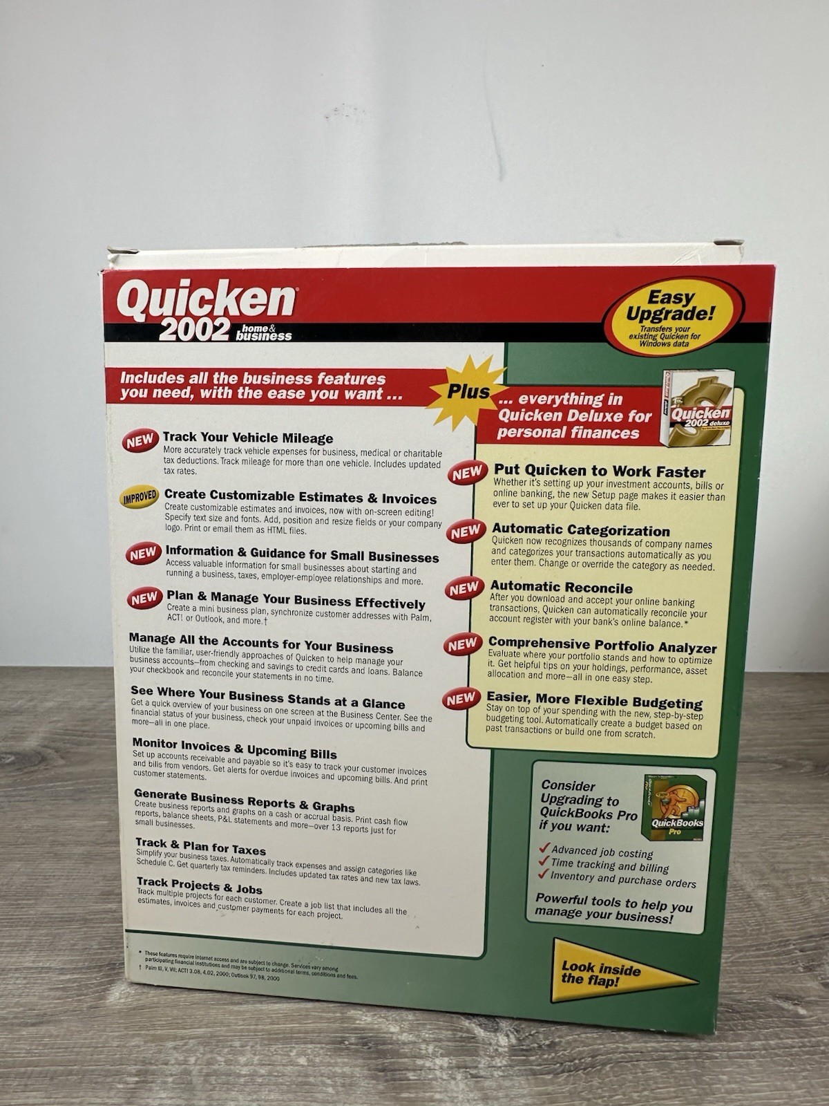 Intuit Quicken 2002 Home & Business For Windows 95/98/2000/Me/XP