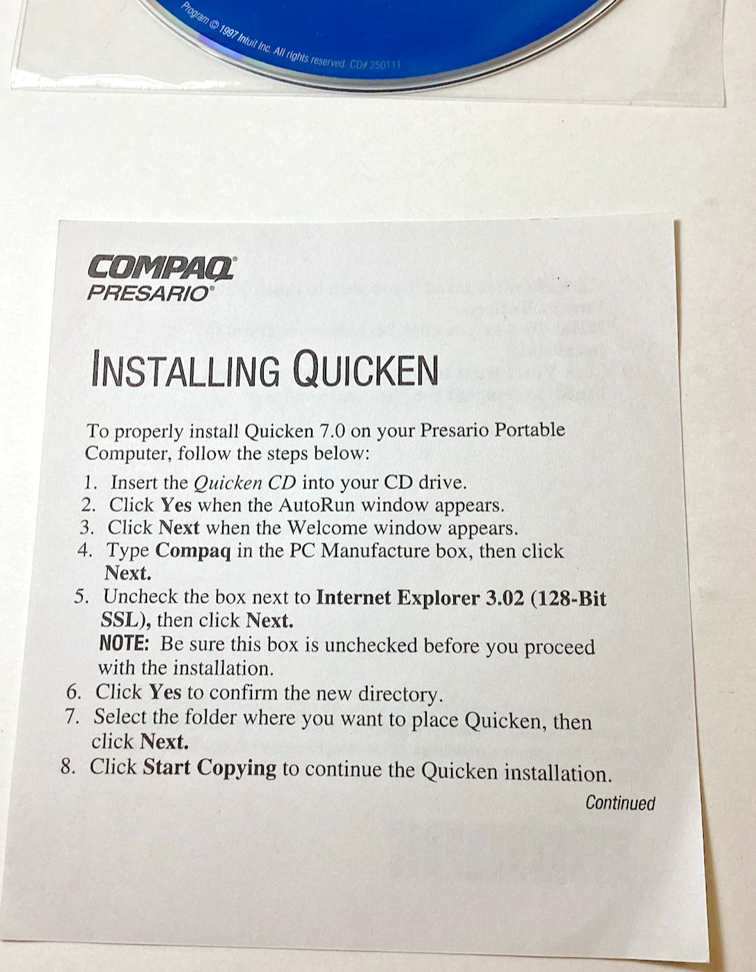 Quicken Basic 98 For Windows 95, 3.1, or NT 4 Software CD Vintage/New in plastic