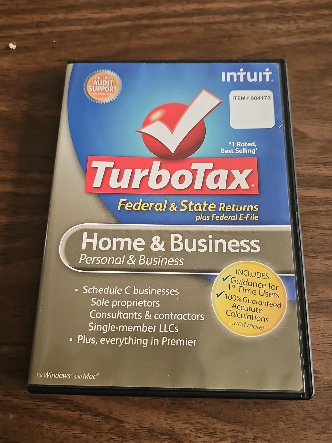 2012 Turbotax Home & Business Federal & State CD PERSONAL & SMALL BUSINESS