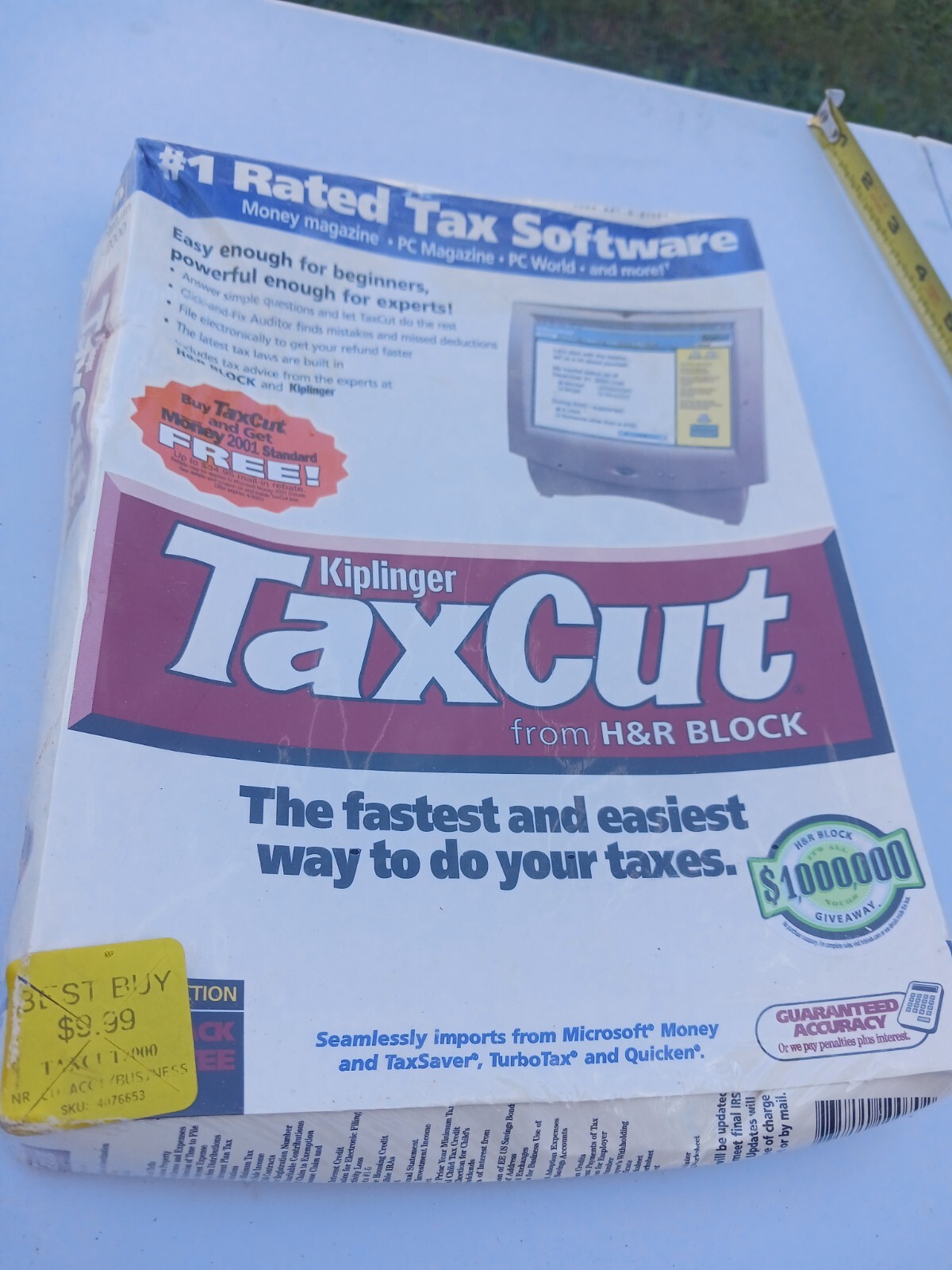 Vintage Kiplinger Tax Cut Software Nos 2001 Damaged Box