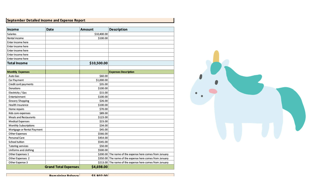 Pink Unicorns | Dave Ramsey-Inspired Budget | Digital Download