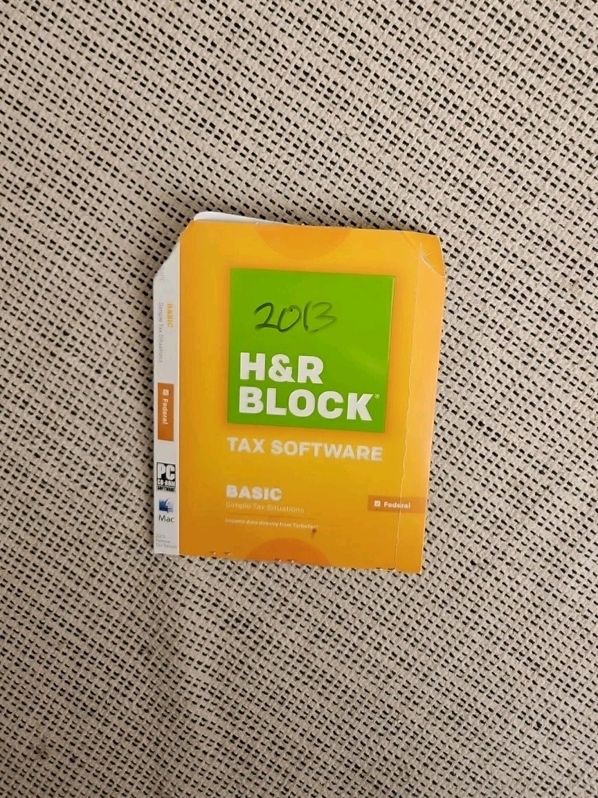 Orig Owner H&R Block Tax Software DISC, Activation Code Filing Ed Tax Year 2013