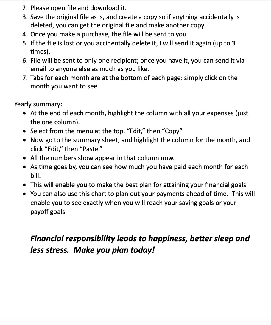 Excel Budget Template | Personal Finance Spreadsheet | 12 Month Budget Tracker