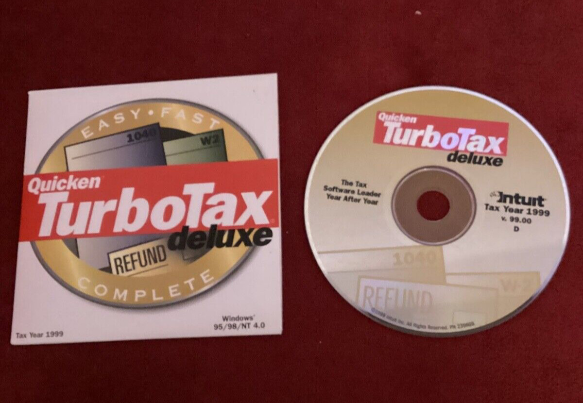 TAX CD. “Quicken TurboTax Refund Deluxe Prev. Owned
