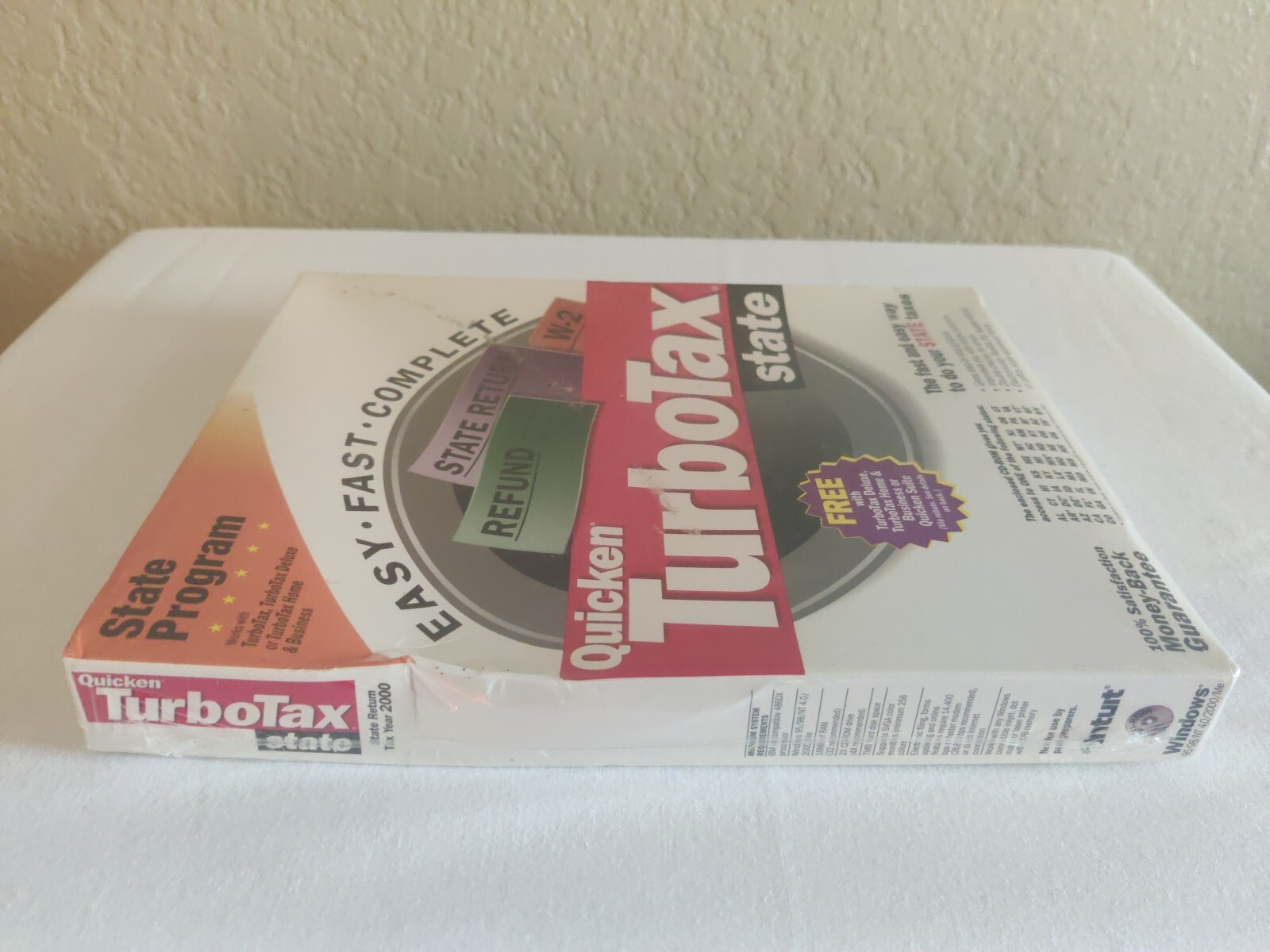Quicken TurboTax State Program 2000 For Windows 95/98/NT 4.0/2000/Me New Sealed