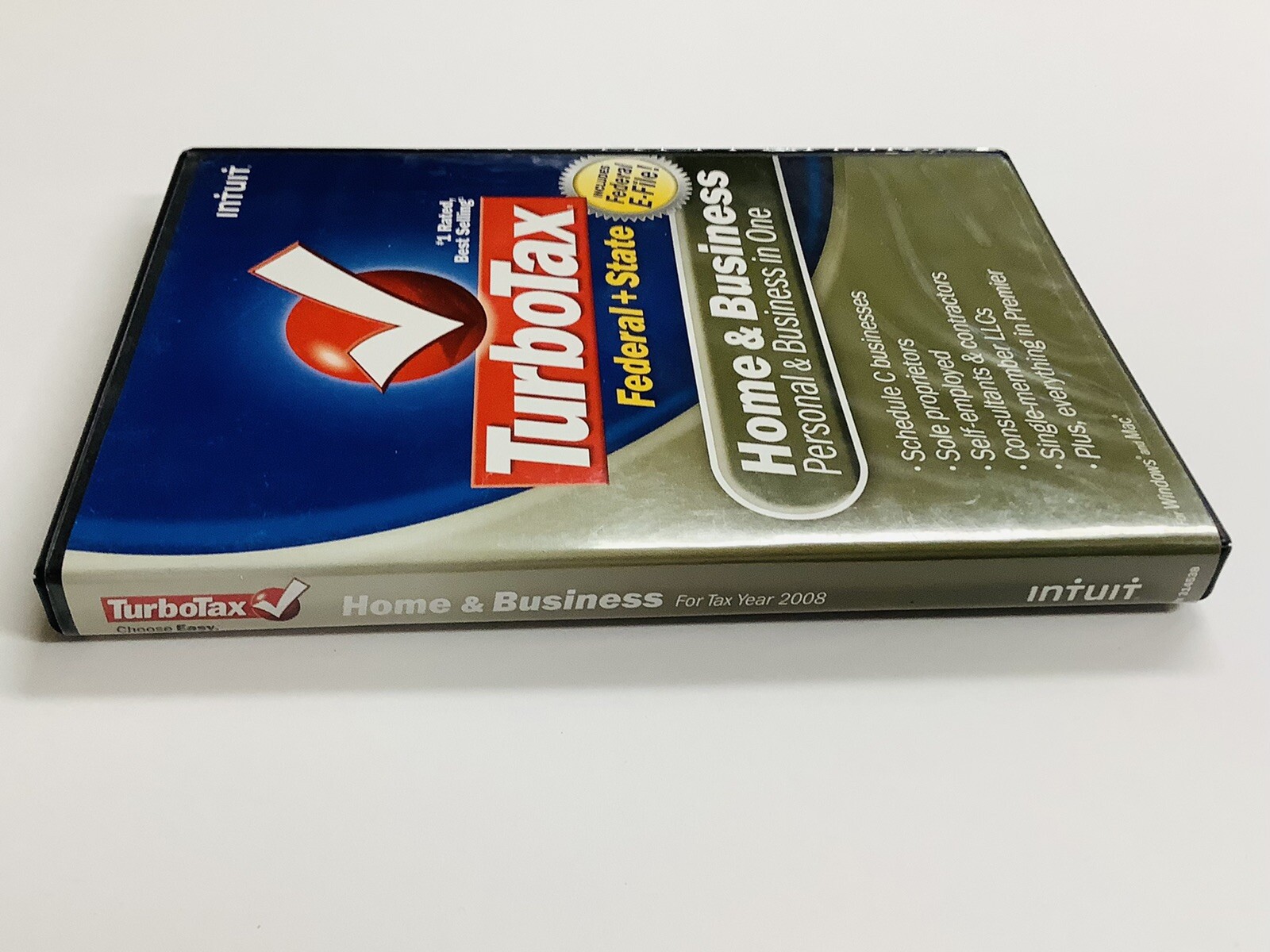 Turbotax 2008 Home & Business in One With State (Wind/Mac) FREE SHIPPING (G)