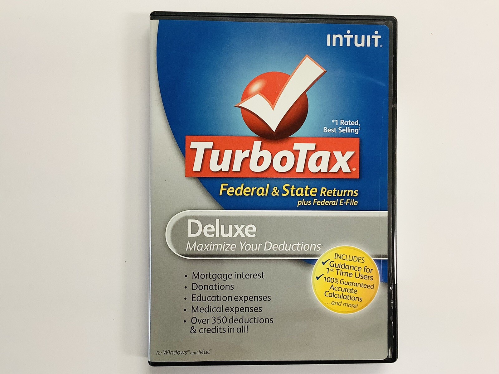 “BRAND NEW” TurboTax 2012 Deluxe. Federal and State + Federal E-file (Win/Mac)