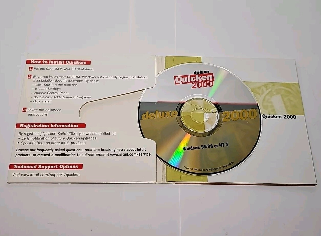Suite Quicken Deluxe 2000 for Windows 95/98/NT Vintage Software TurboTax Lawyer