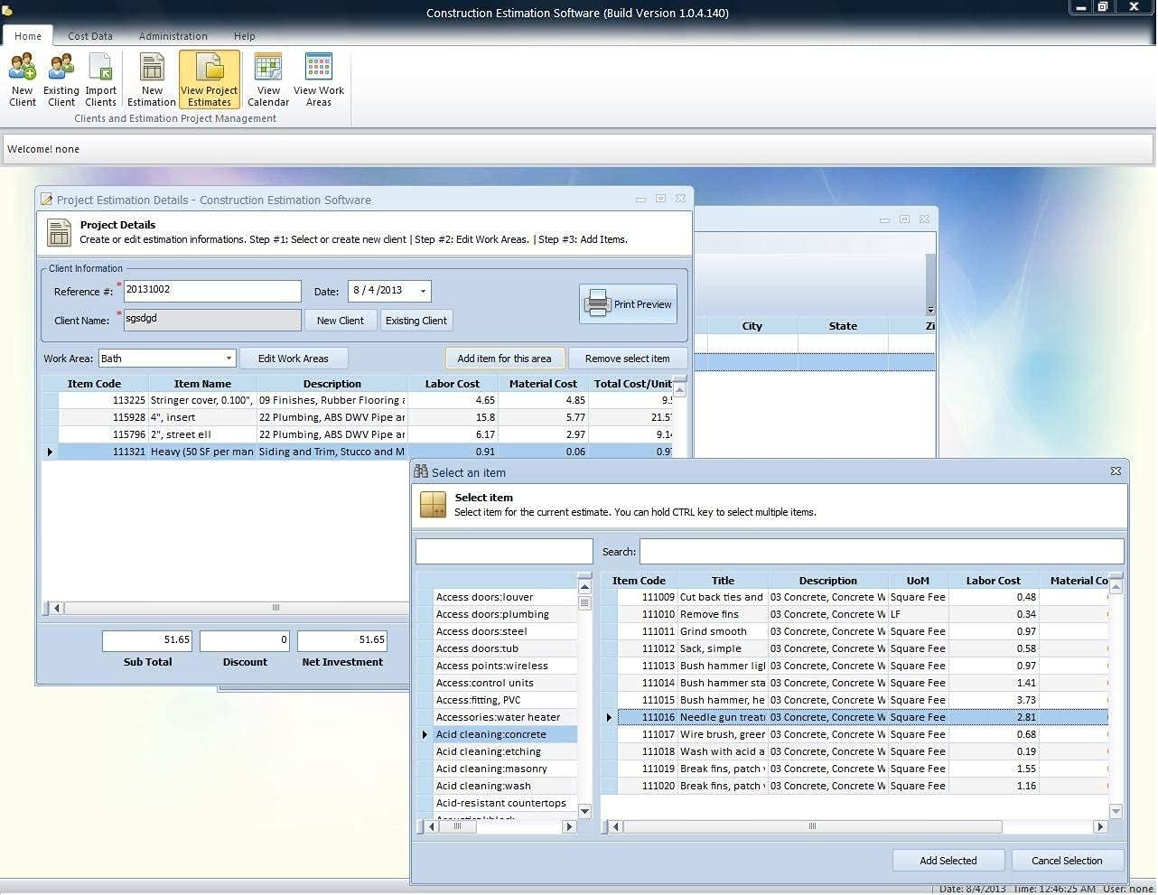 Construction Management and Estimating Software (Multiuser Edition) RSMeans…