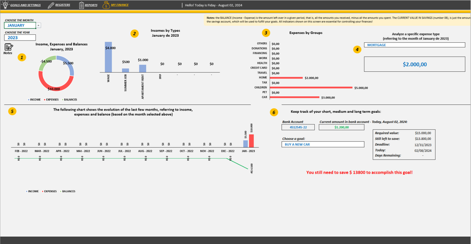 spreadsheet finance template