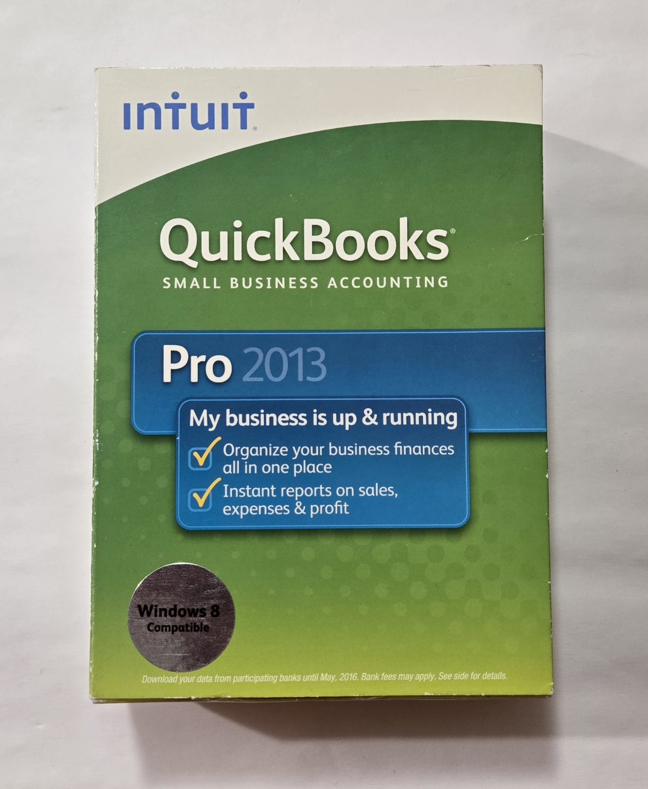 INTUIT QUICKBOOKS PRO 2013 FOR WINDOWS 8 w/Validation Lifetime License