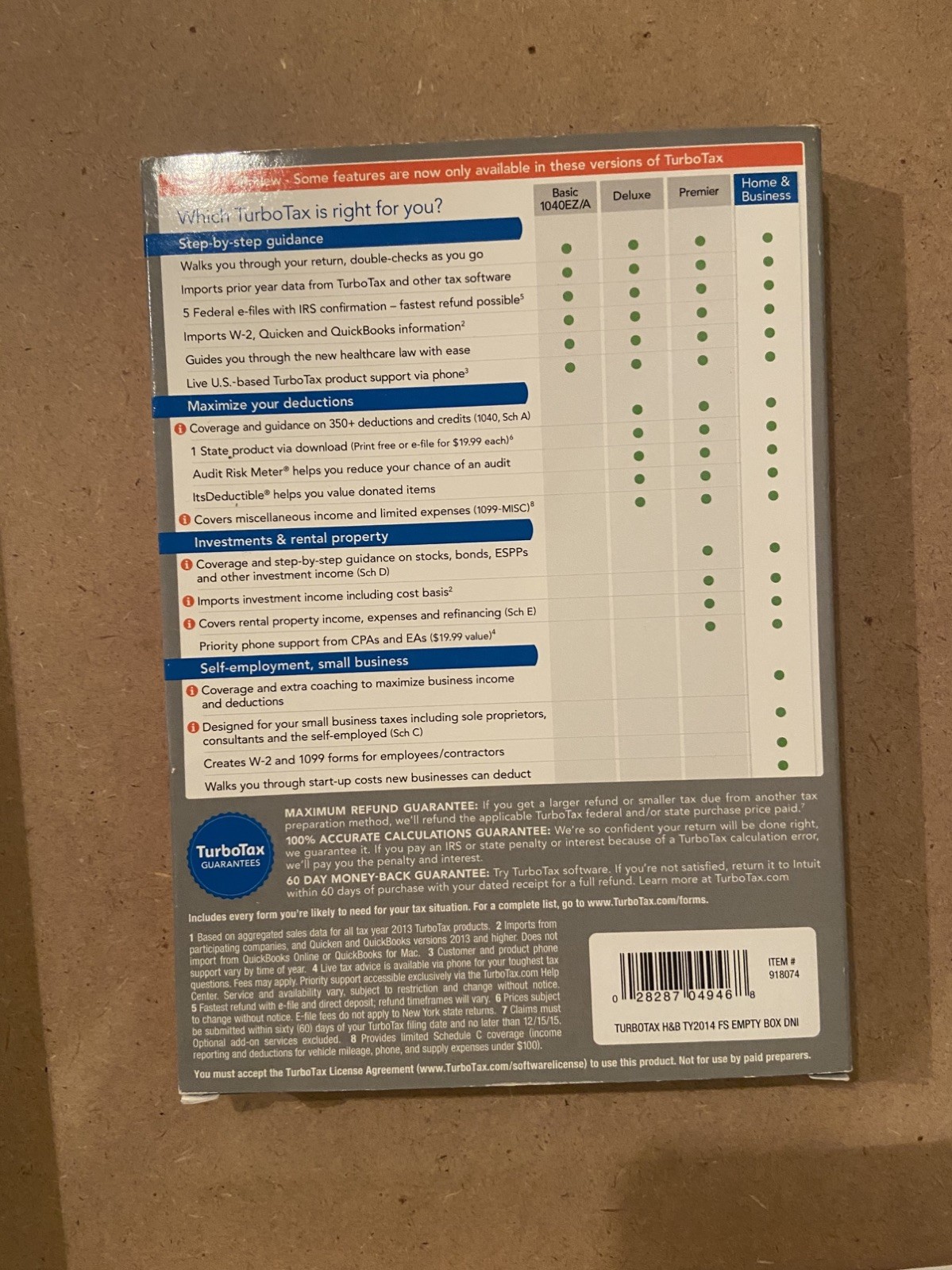 TurboTax 2014 Home & Business – Personal & Small Business (Win/Mac CD)