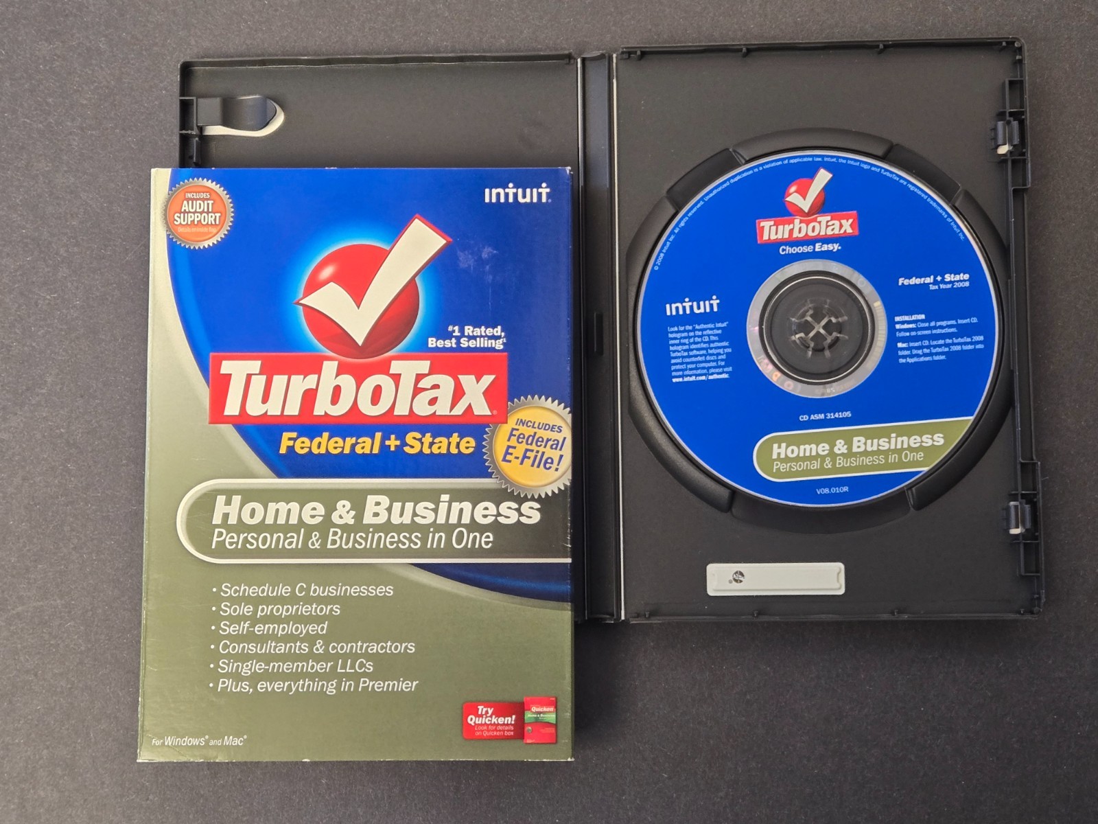 Intuit 2008 TurboTax Home and Business CD – Windows/Mac