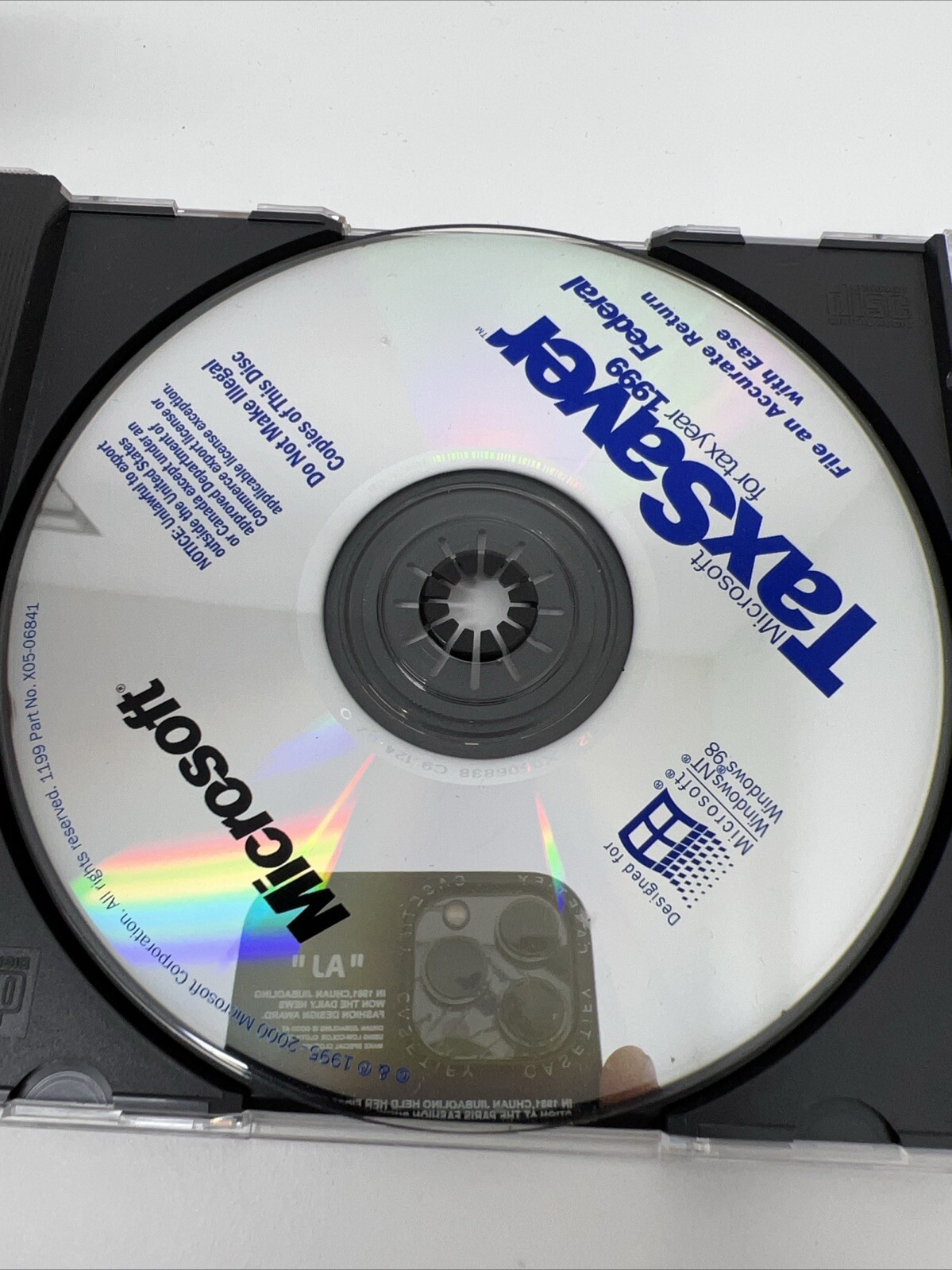 Microsoft Federal Tax Saver For Tax Year 1999 W/Key For Windows 98/NT (RARE)