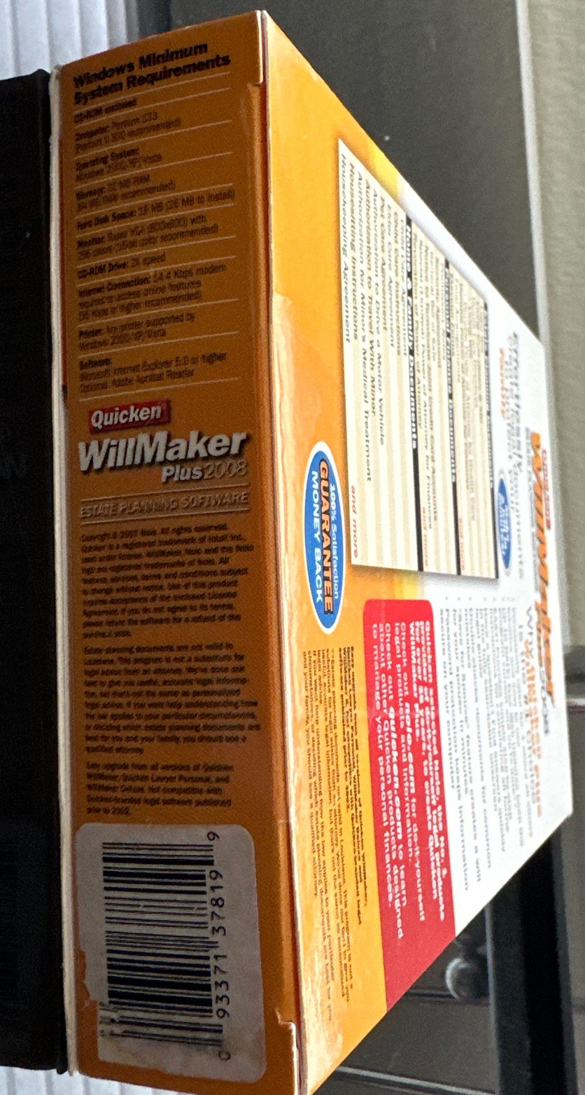 Quicken Willmaker Plus 2008: Estate Planning Software Windows /Opened Never Used