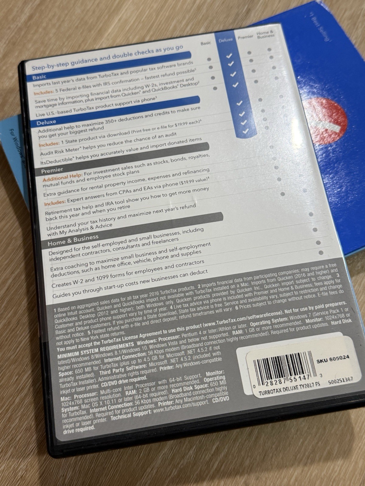 NEW SEALED TurboTax Deluxe 2017 Tax Preparation CD for windows or mac