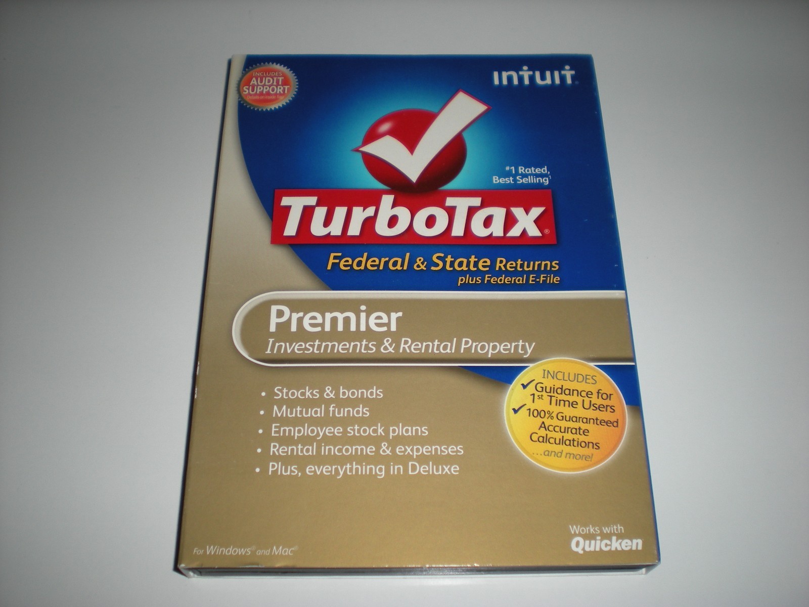 Turbotax 2012 Premier. Federal and State + Federal E-file. New in sealed box.
