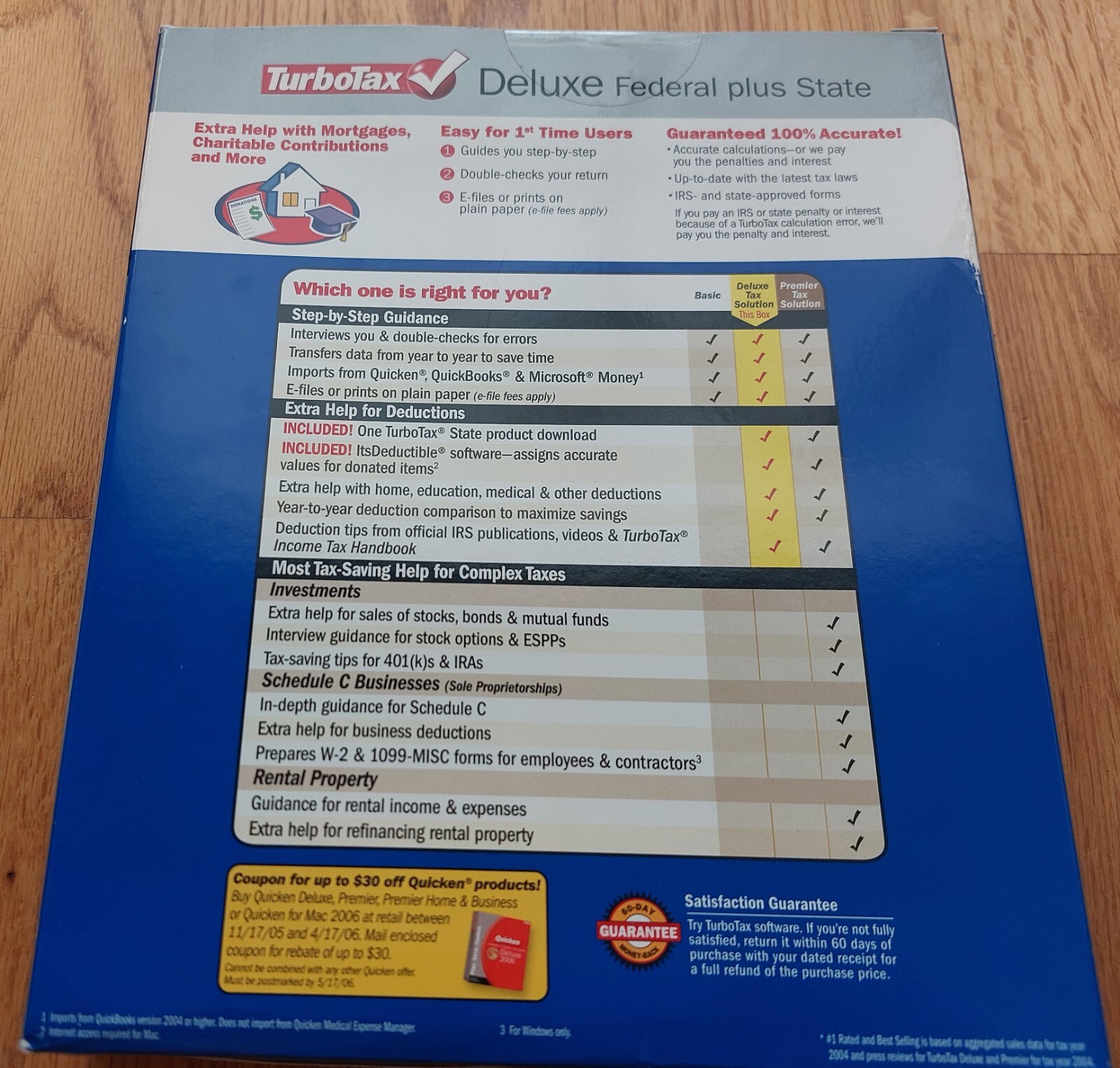 TurboTax Deluxe 2005 Federal & State for Windows & Mac *NEW IN BOX*