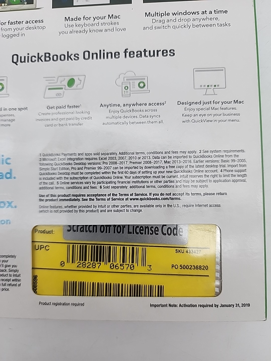 Intuit QuickBooks Mac Online 1 Year 3 Users Subscription NEW Sealed License
