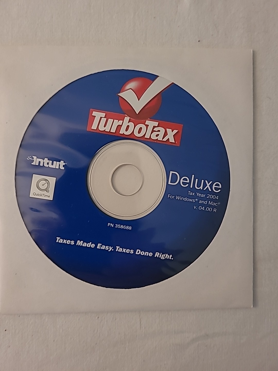 Vintage TurboTax Intuit CD Lot: Quicken 2000, TurboTax 2001, ’02, ’03, 04