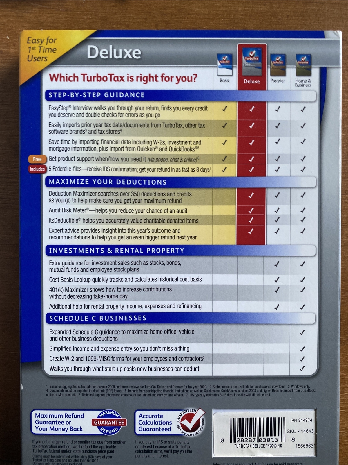2010 TurboTax Deluxe Windows & Mac CD Federal
