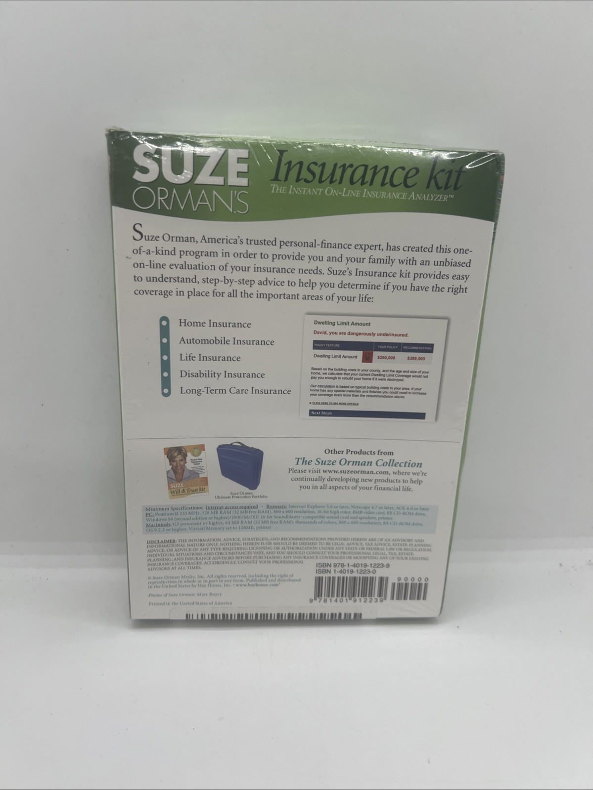 Suze Ormans Insurance Kit Evaluate Your Personal Insurance Policies On-Line NEW