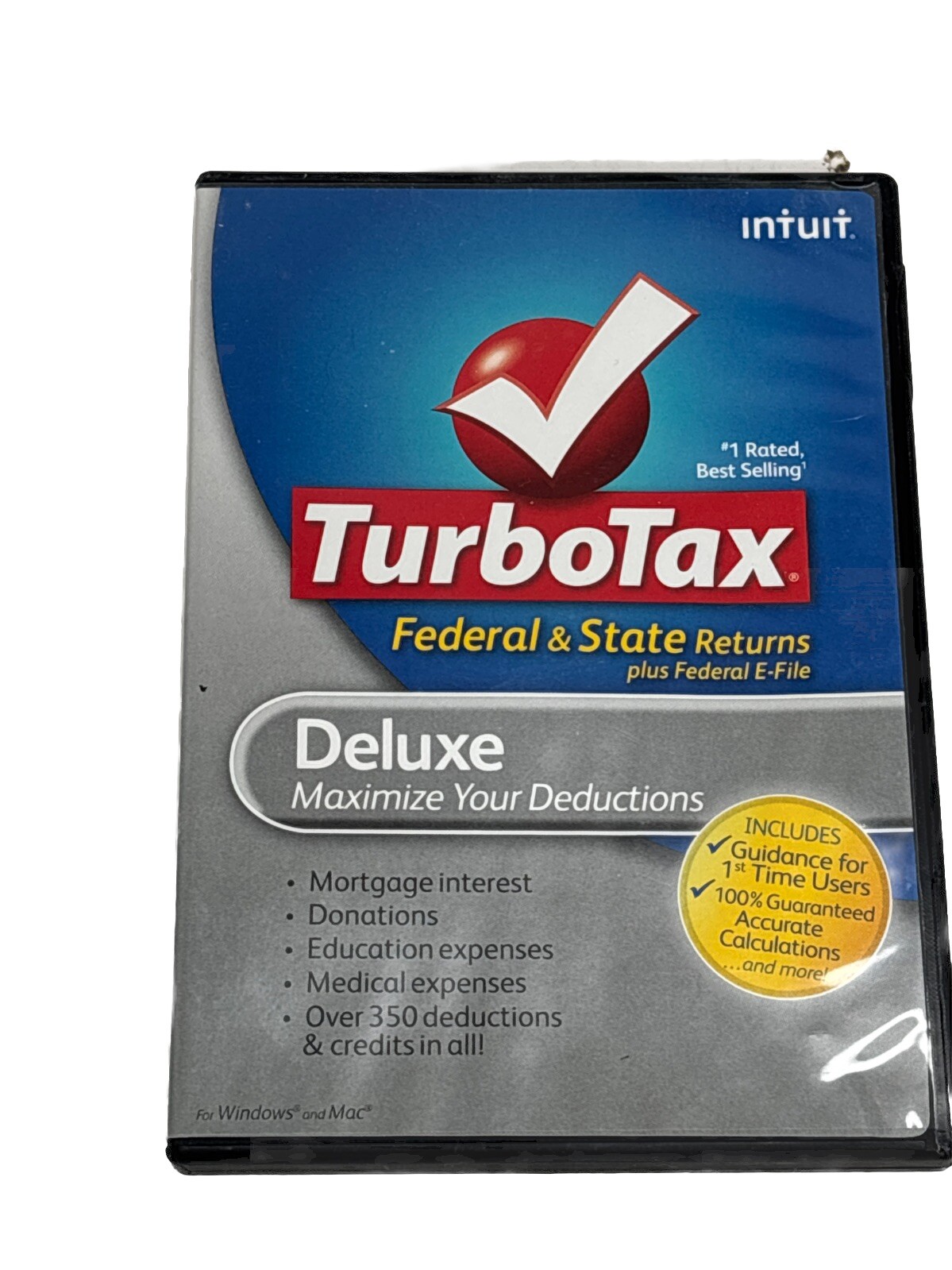 TurboTax Deluxe For Tax Year 2010 Federal and State Includes Federal E-File