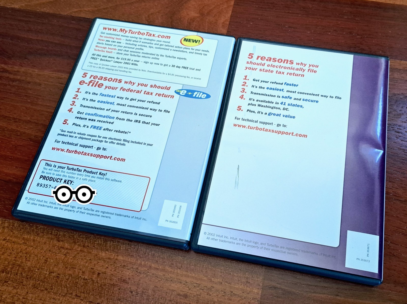 TurboTax Deluxe Software, 2002 Tax Year, Federal and State Tax CDs, Intuit