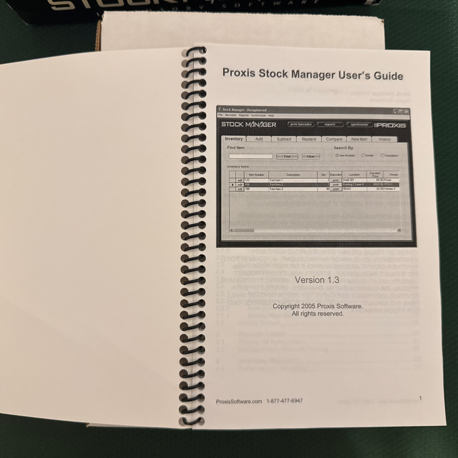 Vintage Proxies Stock Manager Inventory Software.