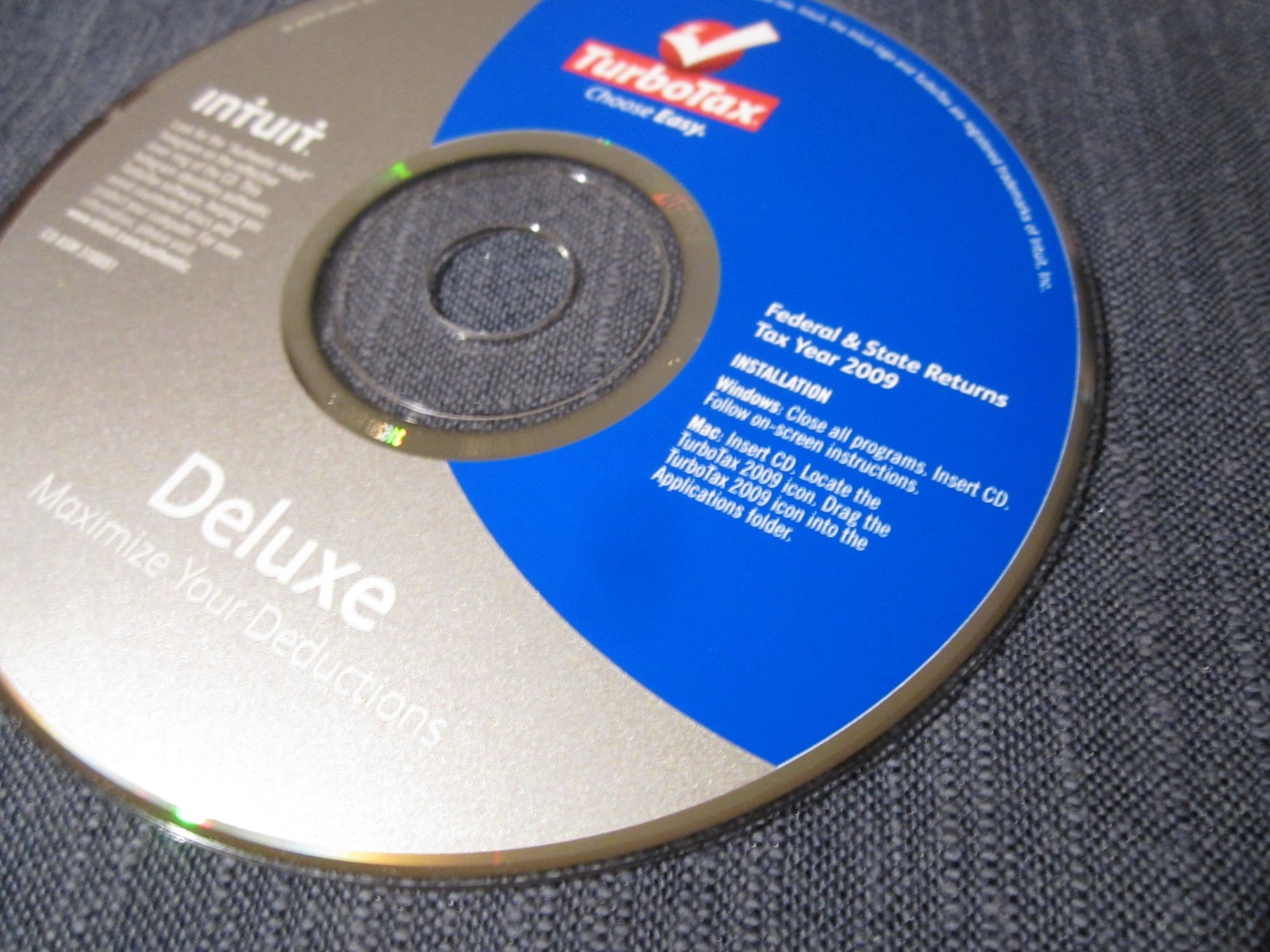 Turbotax 2009 Deluxe Federal State Tax Software Windows Mac