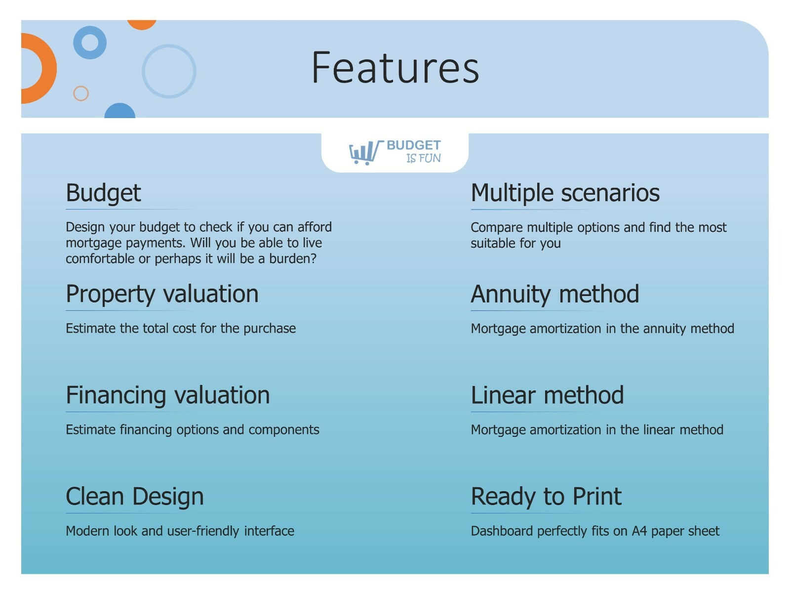 Excel Mortgage Template | Mortgage planner | Loan calculator