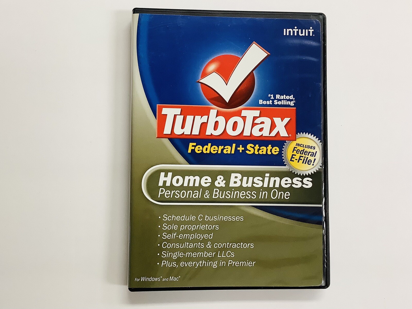 Turbotax 2008 Home & Business in One With State (Wind/Mac) FREE SHIPPING (G)
