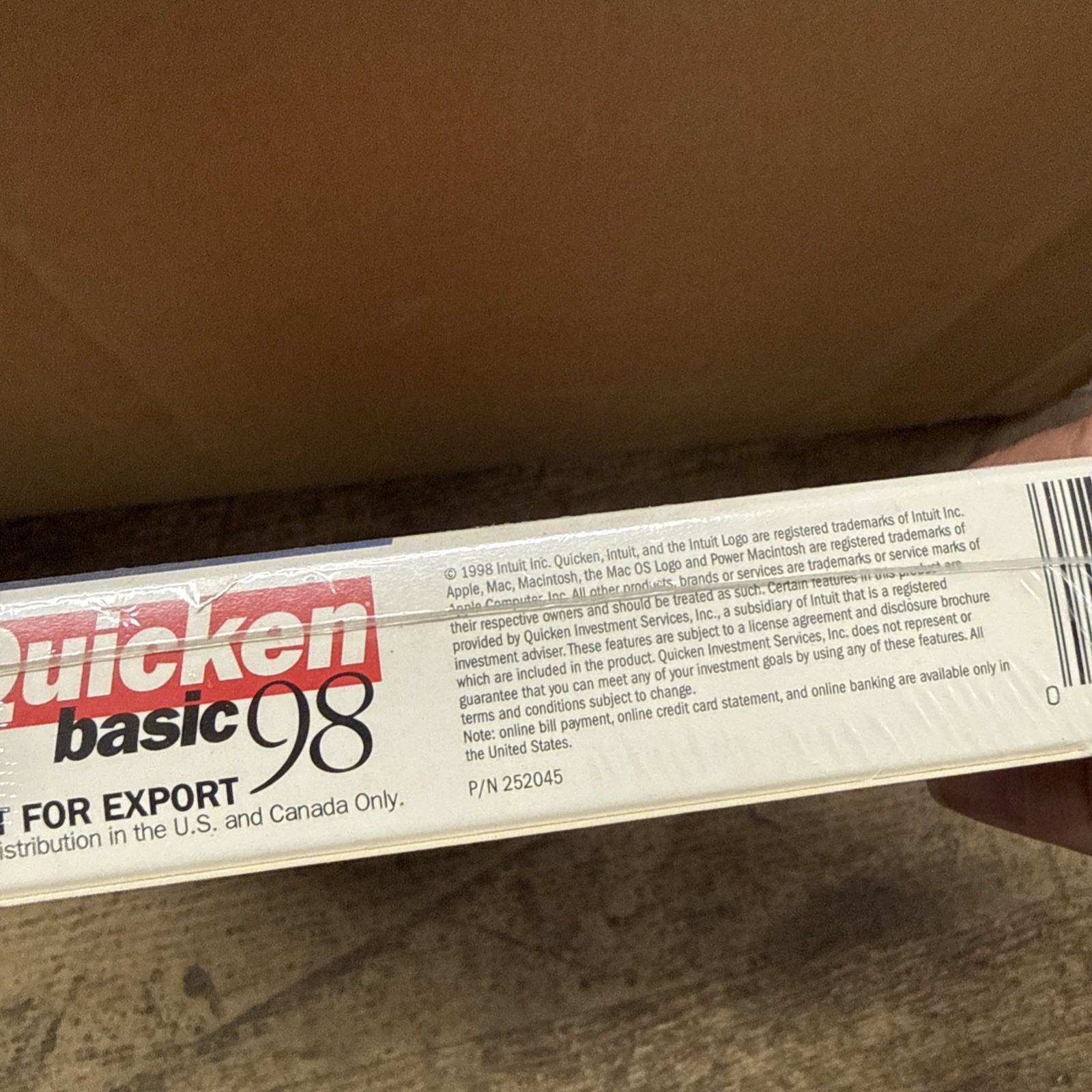 Quicken Basic 98 Sealed NIB!! Macintosh Vintage