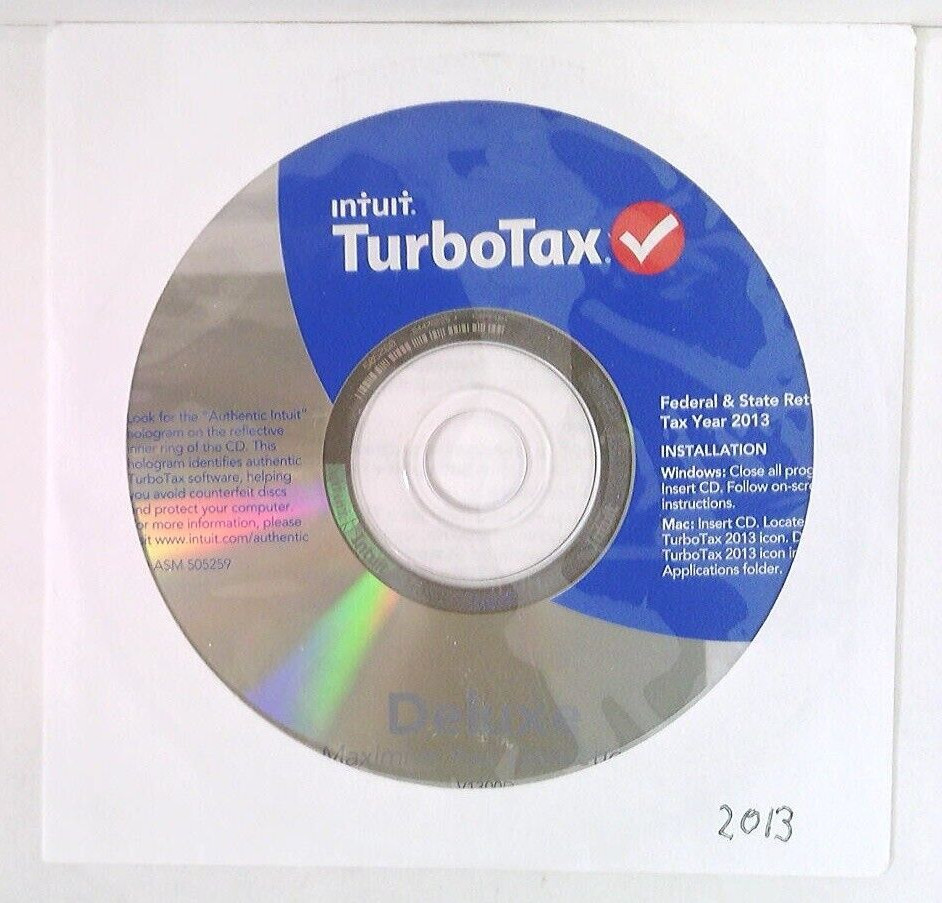 ✅ Intuit~TurboTax~Deluxe and/or Basic~2013~2003~Your Choice