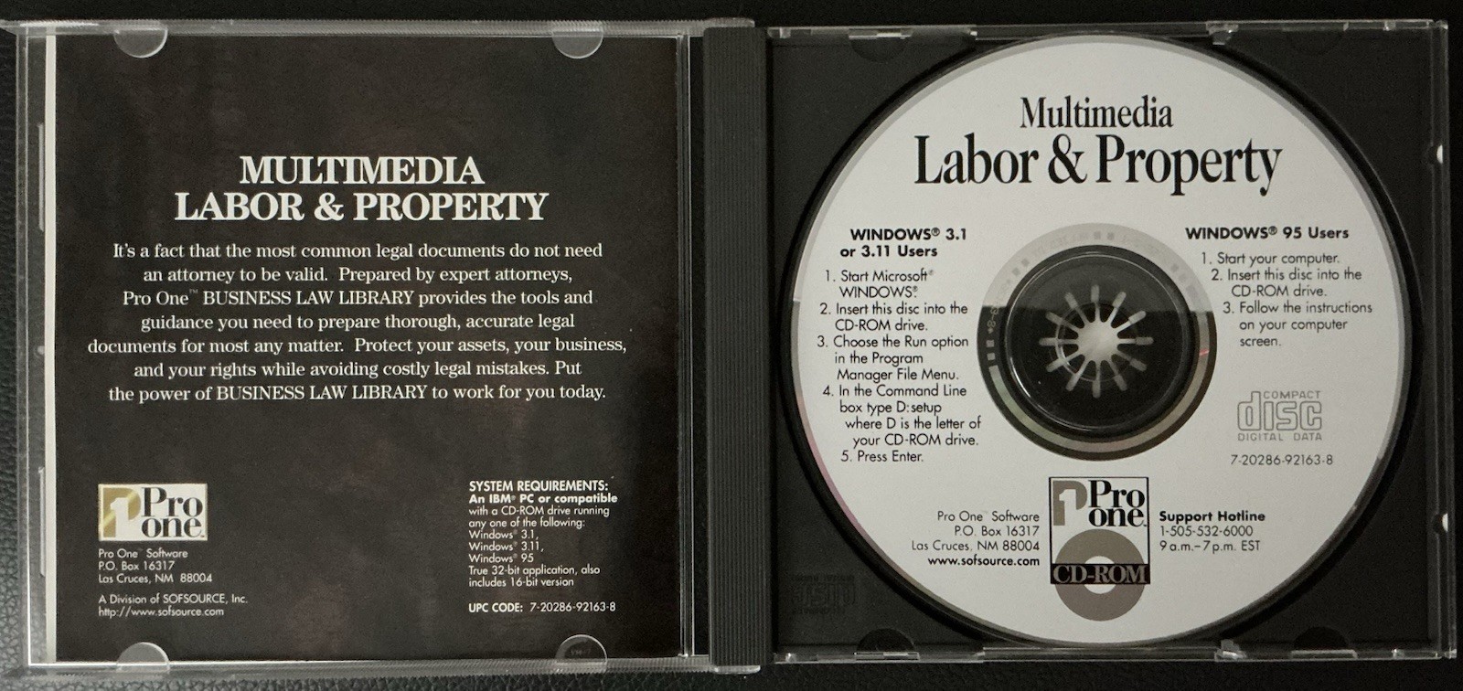 Business Law Library: Multimedia Labor & Property CD-ROM Pro One – Sealed
