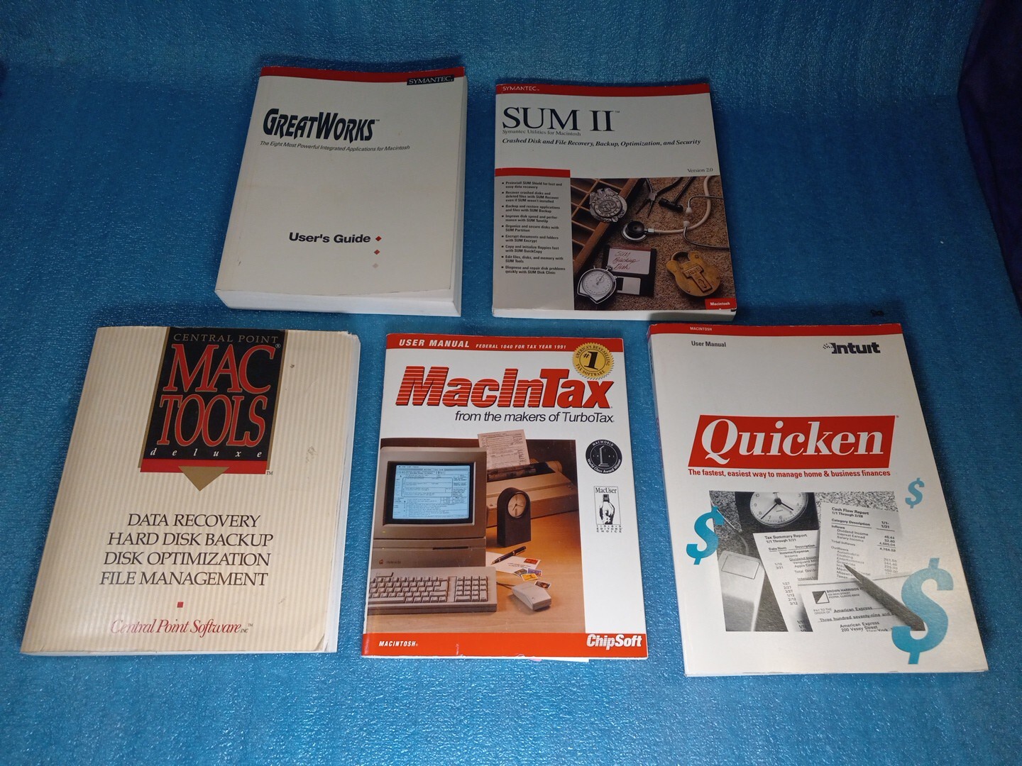 Symantec Macintosh Business Bundle MacInTax Quicken GreatWorks System 7 Apple