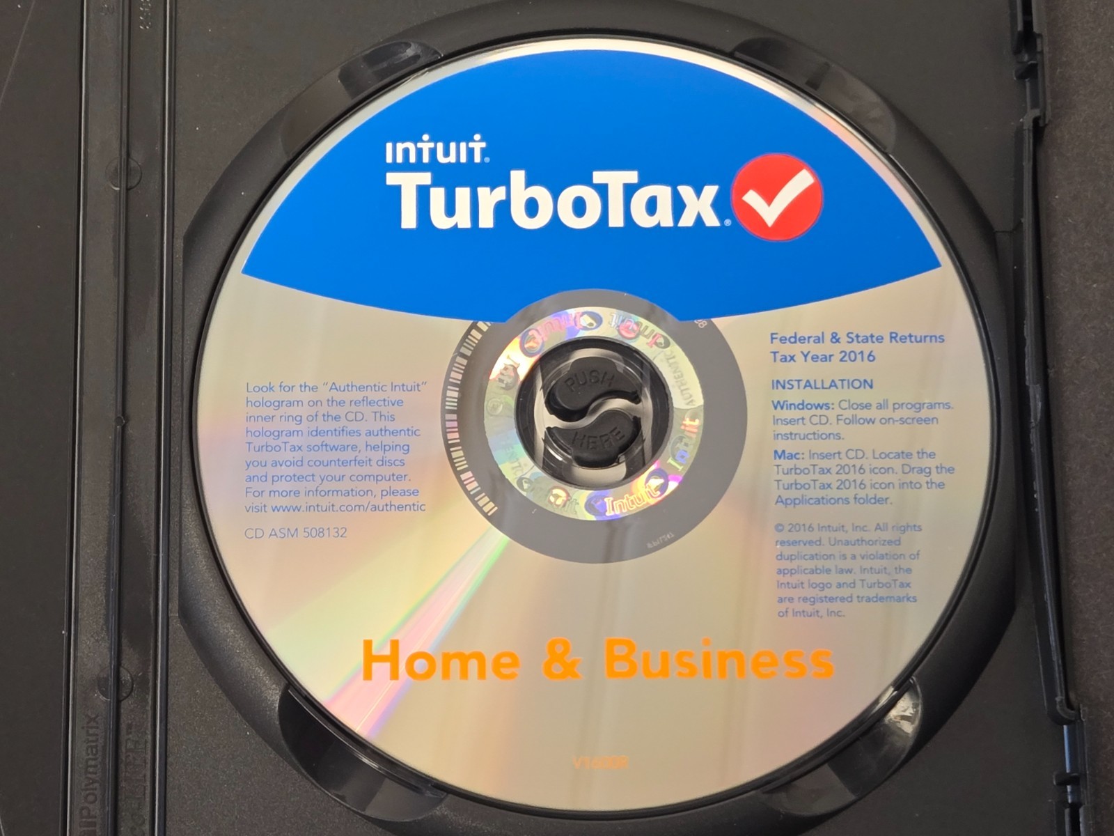 2016 Intuit TurboTax Home and Business CD – Windows/Mac