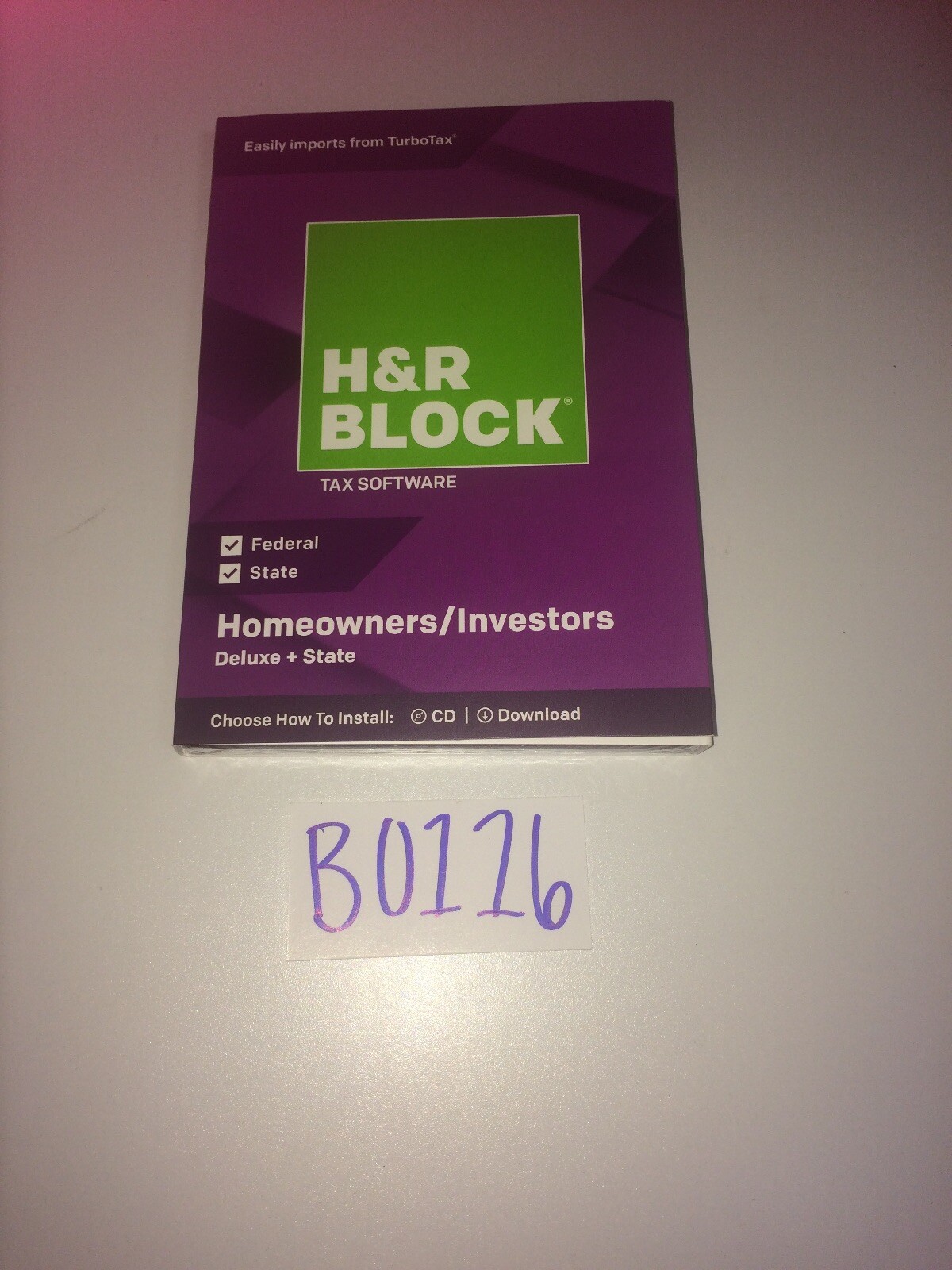 H&R Block Tax Software Deluxe + State 2018 Tax Software
