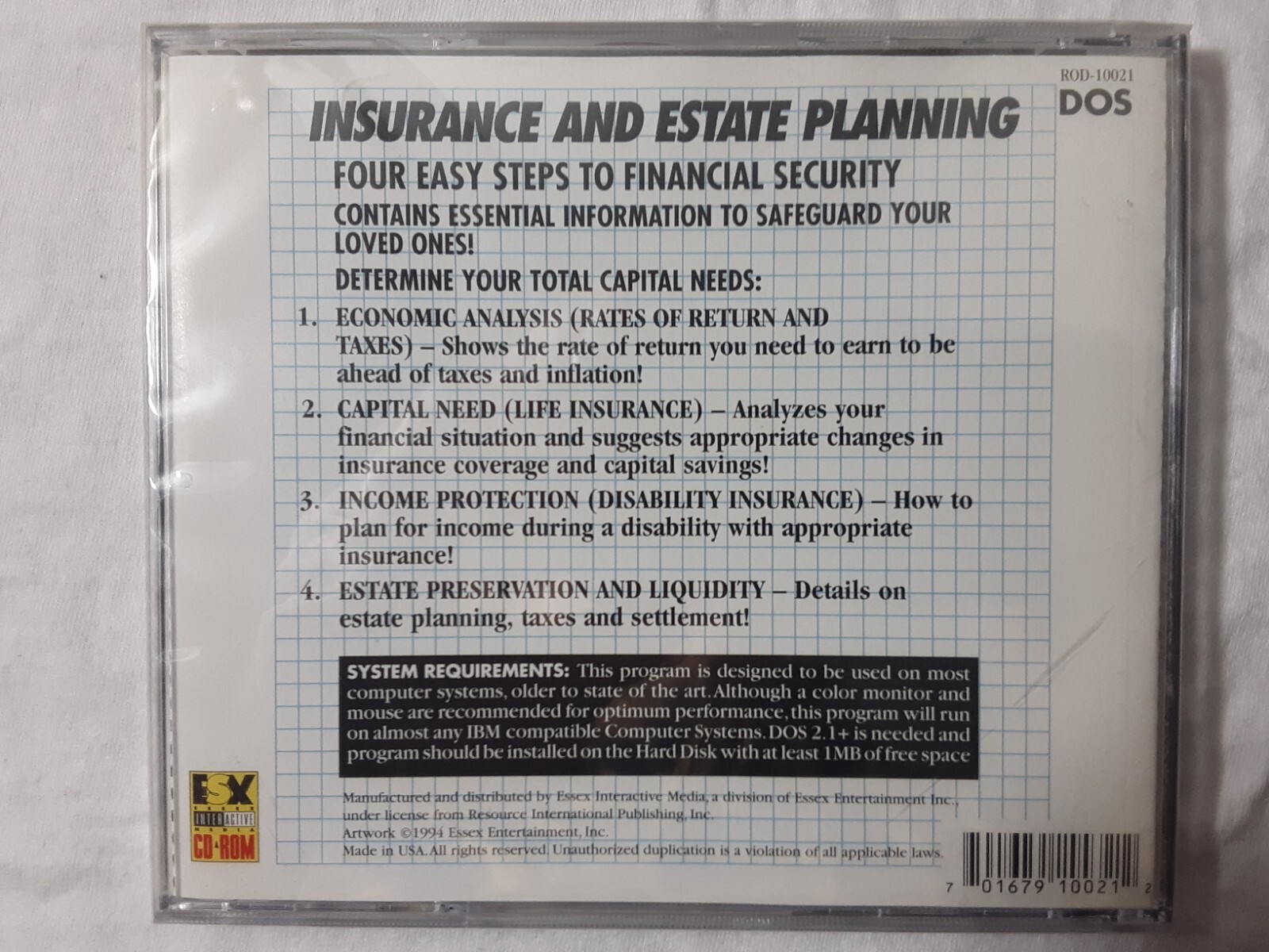 retro 1995 CD-Rom – Insurance and Estate Planning