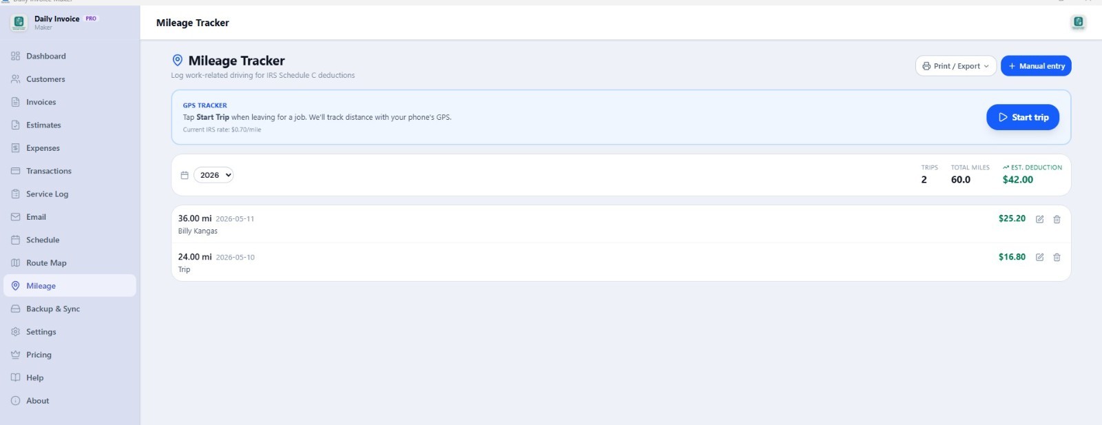 Invoice Maker Software Windows – Estimates, Service Log, AI Receipts