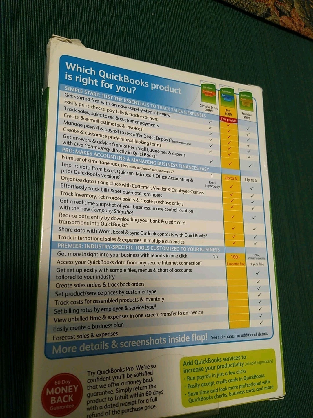 INTUIT QUICKBOOKS PRO 2009 FOR WINDOWS FULL RETAIL USA VERSION NEW SEALED BOX