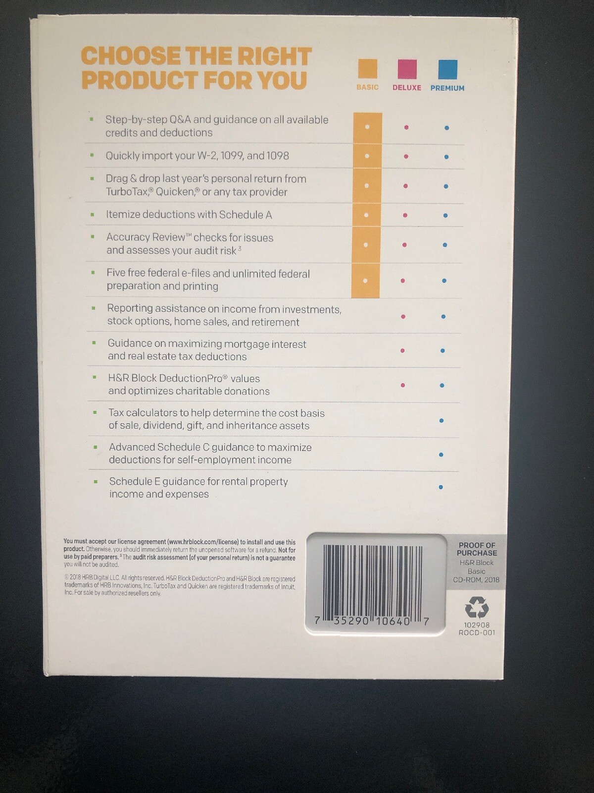 NEW H&R Block Simple Tax Situations Basic Tax Software 2018 Windows Mac Federal