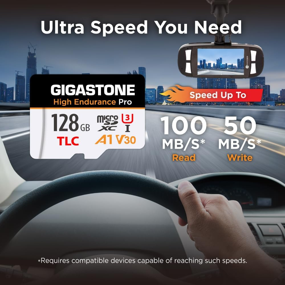【5 Yrs Free Data Recovery】【Dash Cam】 128GB Micro SD Card 2-Pack, TLC High Endur