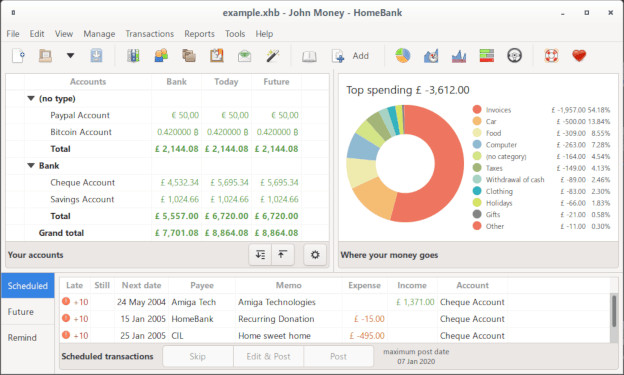 HomeBank Personal Finance software for Accounting, Budgeting, Expense Tracking +